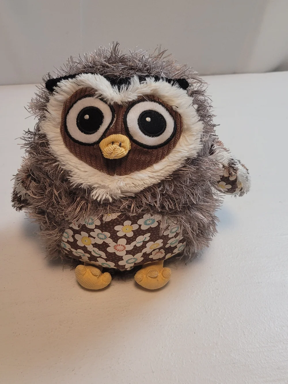 Woodsy Owl Patchwork Floral Plush Toy by Ganz